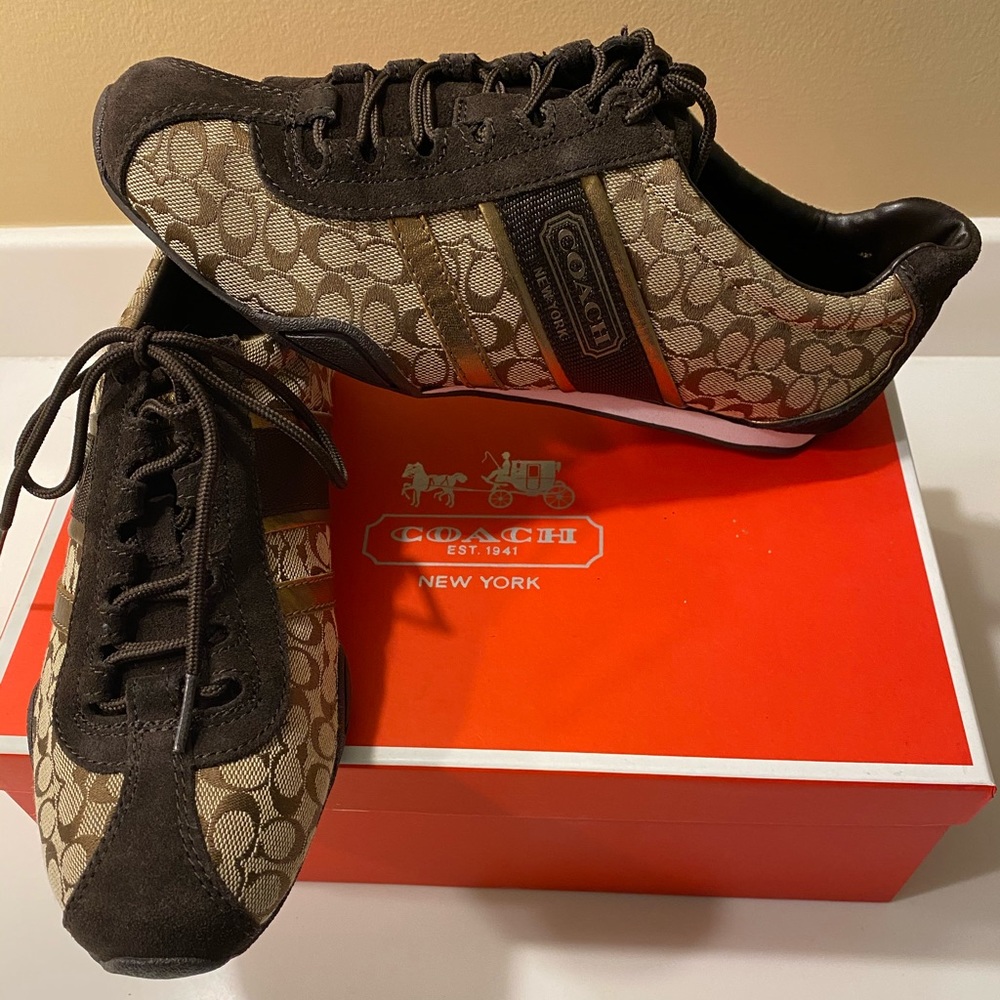 Coach Brown and Tan Sneakers
